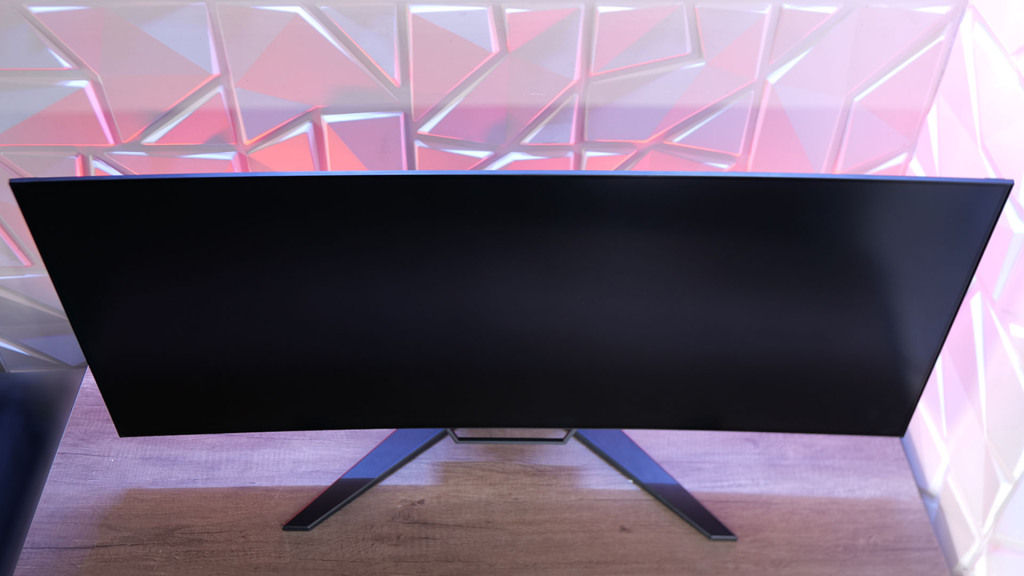 corsair xeneon flex 45wqhd240 oled vue haut plat