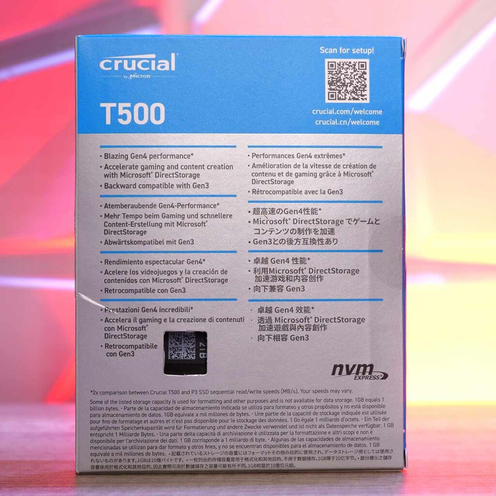 crucial t500 emballage dos