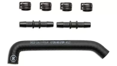 EK Pro Tubing 1017mm Reinforced EPDM Preformed 45°90° Black Couv