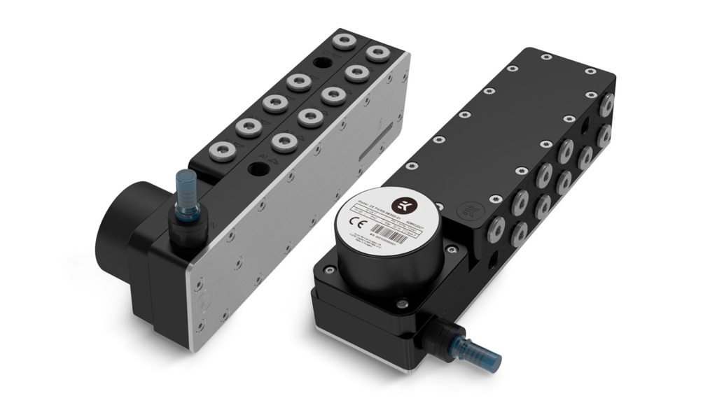 EK-Pro X6 D5 Acétal : nouveau combo pompe/réservoir pour refroidir jusqu'à 6 produits 2 EK Pro X6 D5 Acétal 1