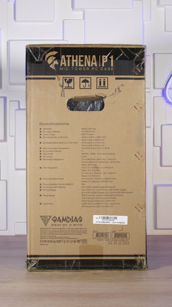 GAMDIAS Athena P1 emballage côté 1