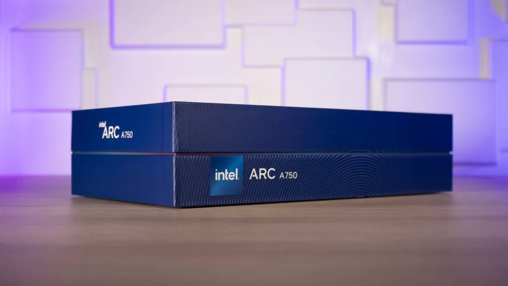 Intel ARC A750 Emballage côté