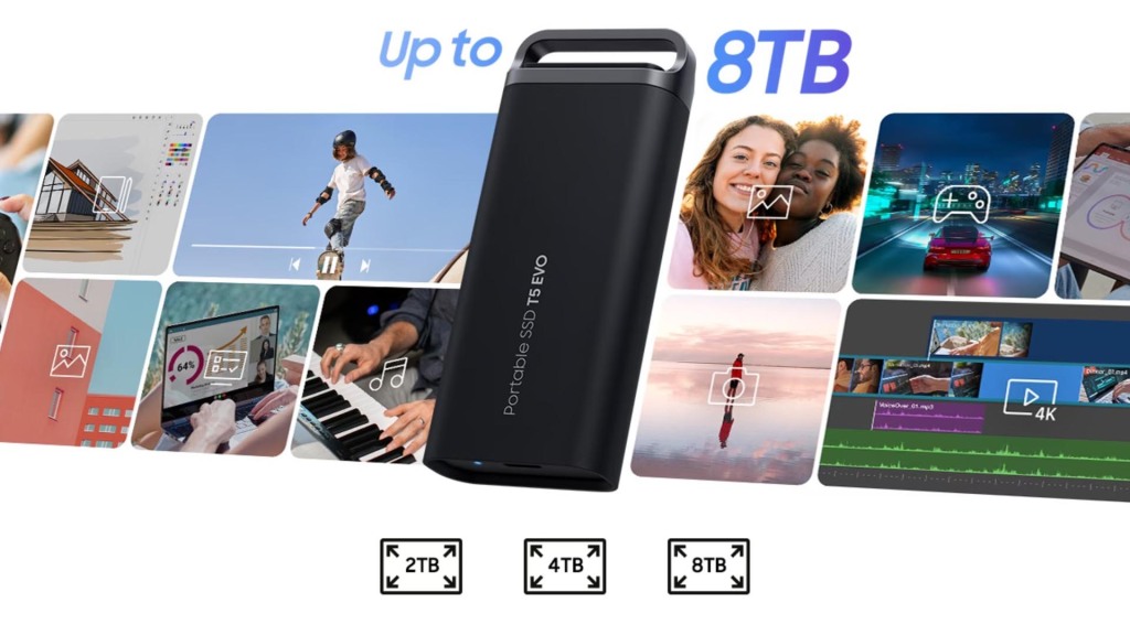 8 To dans le T5 EVO, le SSD portable et compact de Samsung 3 Samsung T5 EVO 3 capacités