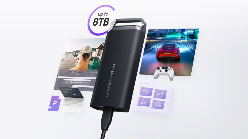 8 To dans le T5 EVO, le SSD portable et compact de Samsung 2 Samsung T5 EVO 8To