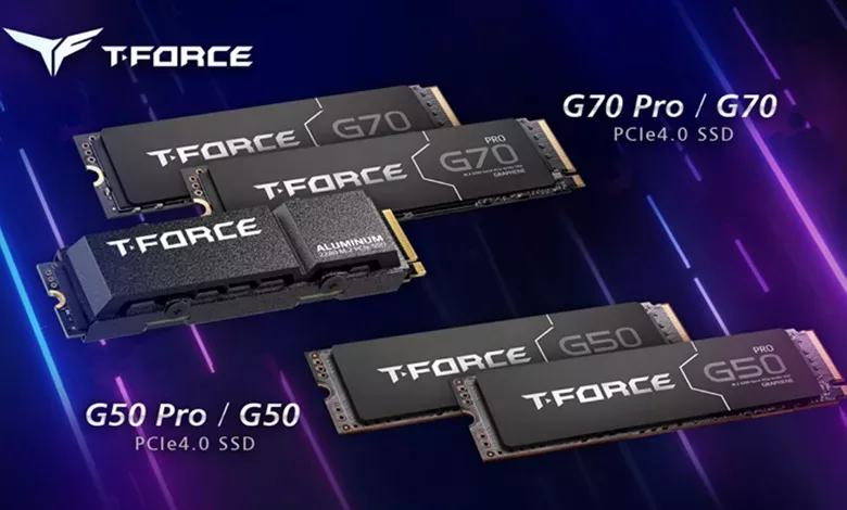 Teamgroup lance les SSD T-FORCE G70 PRO / G70 et G50 PRO / G50 PCIe 4.0 1 T FORCE G70 Couv