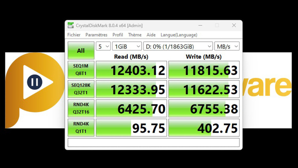 corsair mp700 pro crystaldiskmark mb
