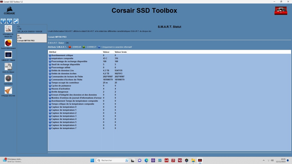 corsair mp700 pro toolbox smart