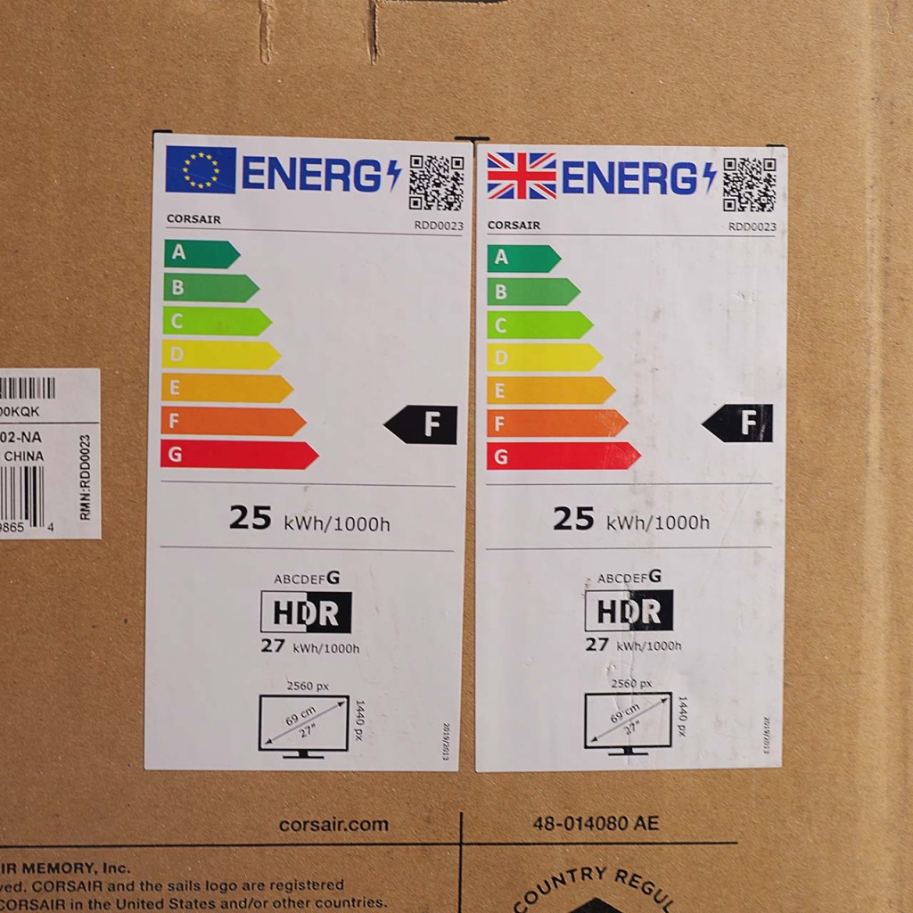corsair xeneon 27qhd240 oled classe energ