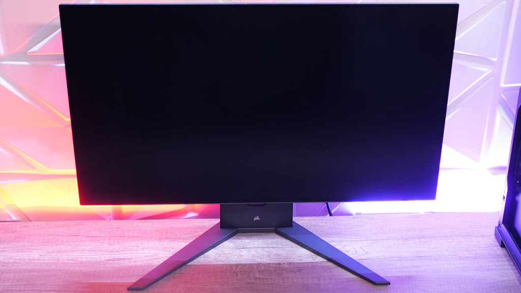 corsair xeneon 27qhd240 oled vue trois quart haut