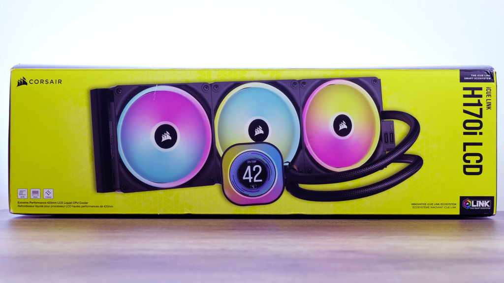 icue link h170i lcd emballage face