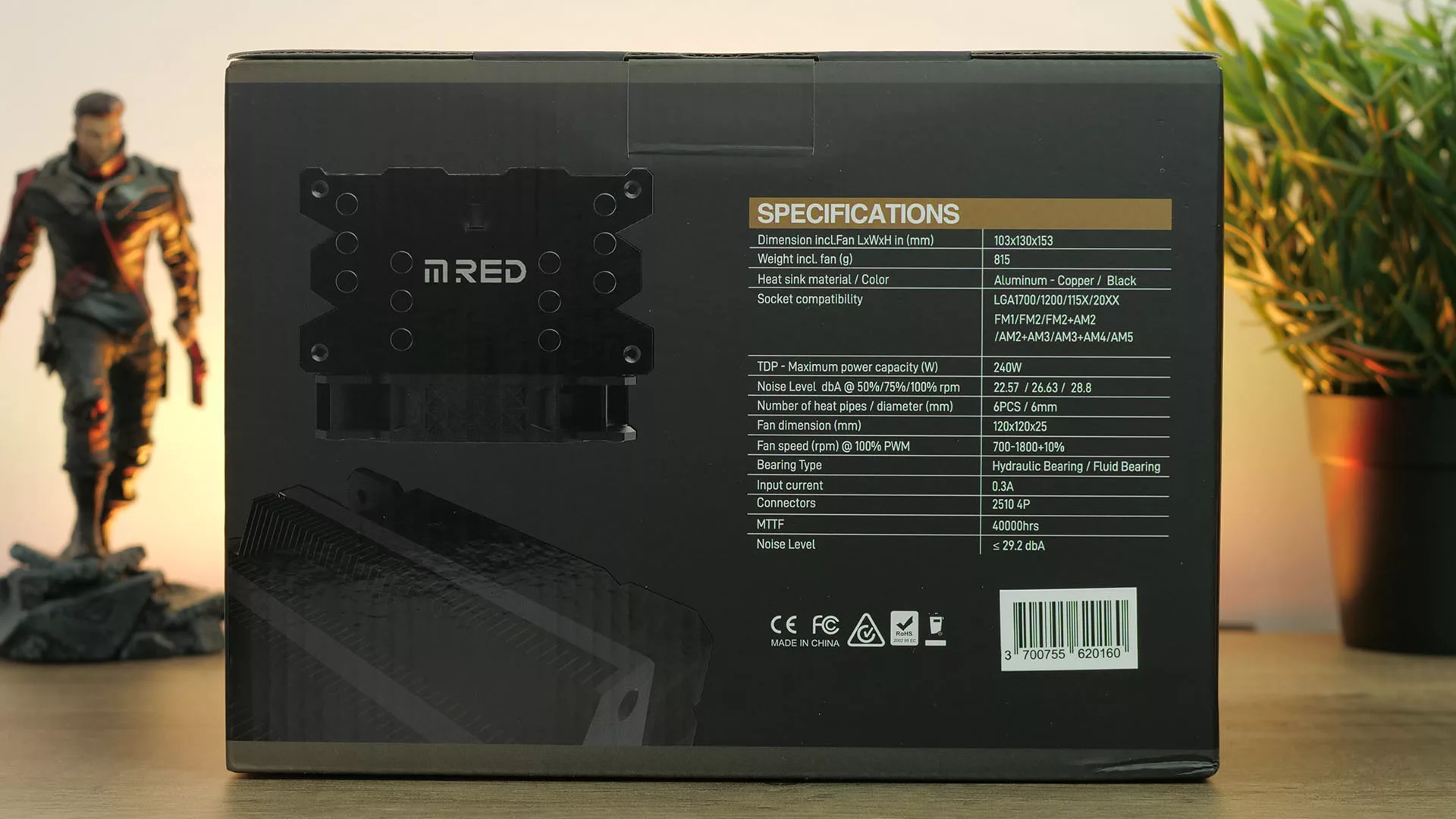 mred zephyr dark pro emballage dos