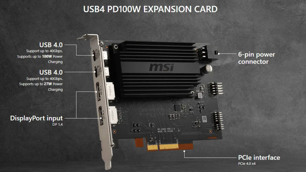 L'USB4 repousse les limites des vitesses 2 msi usb4 pd100w ports