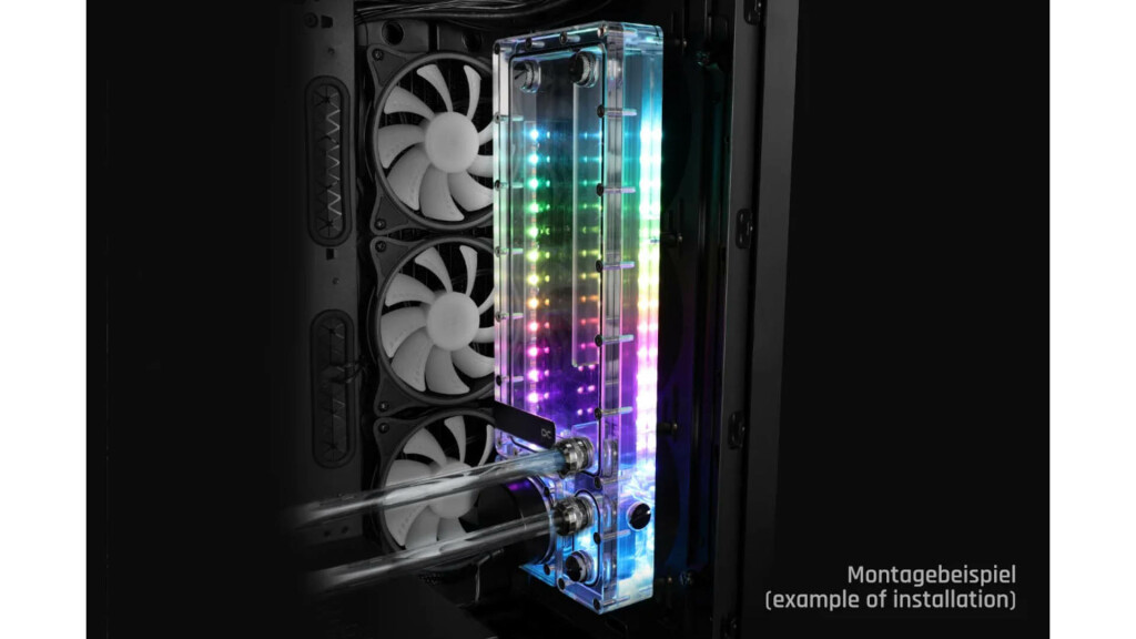 Alphacool présente le Core Flat Reservoir : des matériaux haute qualité et une installation facile 5 Alphacool Core Flat Reservoir 360 montage