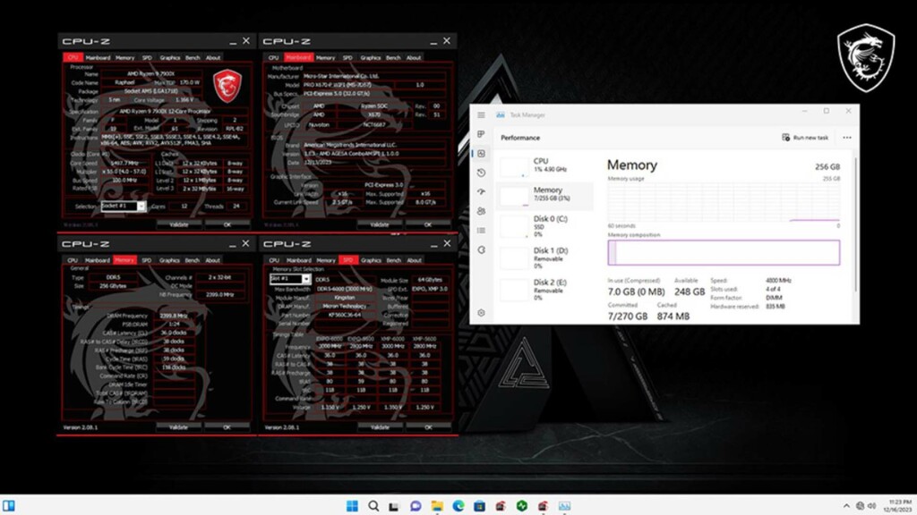 Les cartes mères MSI prennent en charge jusqu'à 256 Go de mémoire 3 Cartes mères MSI 256 Go de mémoire système