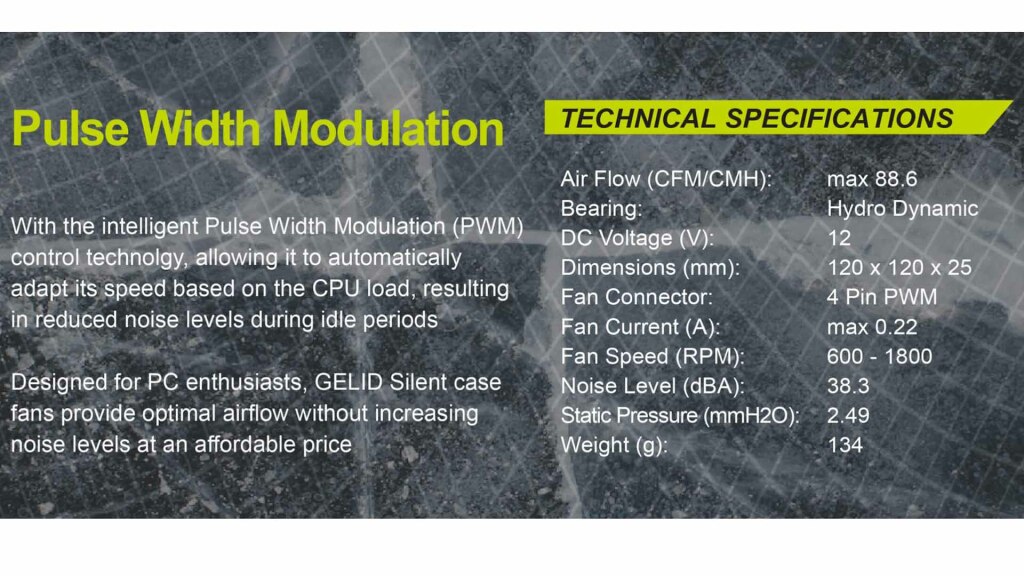 GELID Silent 12 PWM specs