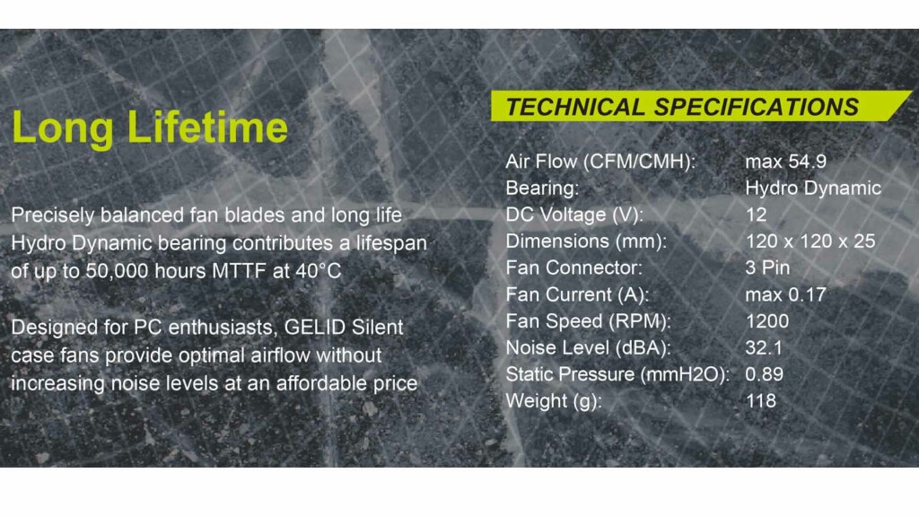 GELID Silent 12 nonPWM specs