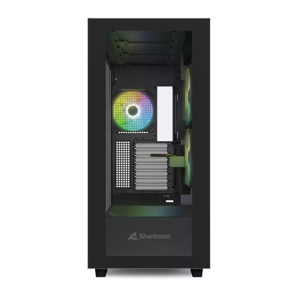 Sharkoon Rebel C60 RGB : du verre trempé et quatre ventilateurs RGB 5 Sharkoon Rebel C60 RGB black 02