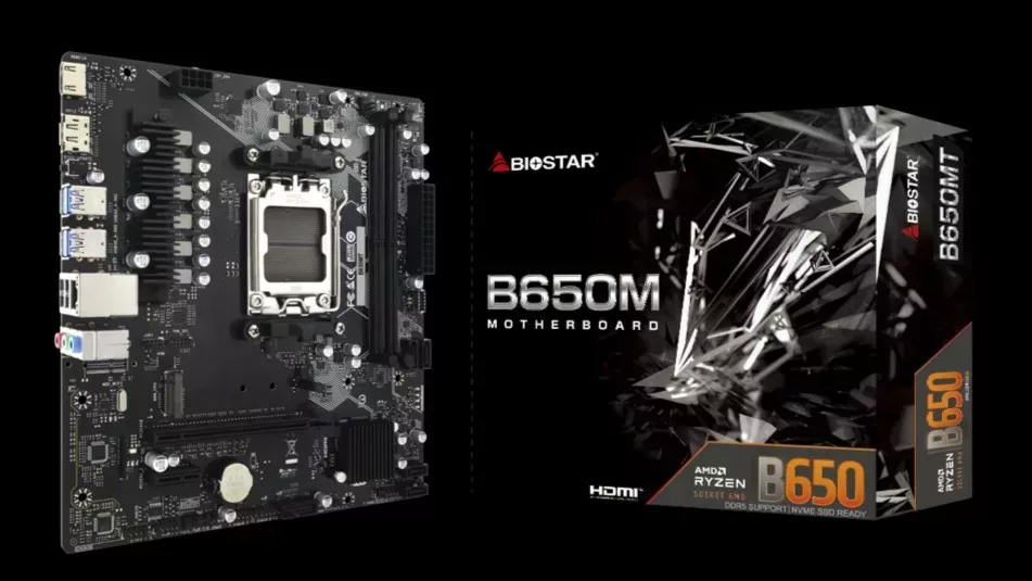 Biostar B650MT avec Ryzen 5 PRO 7645 intégré. 2 biostar b650mt