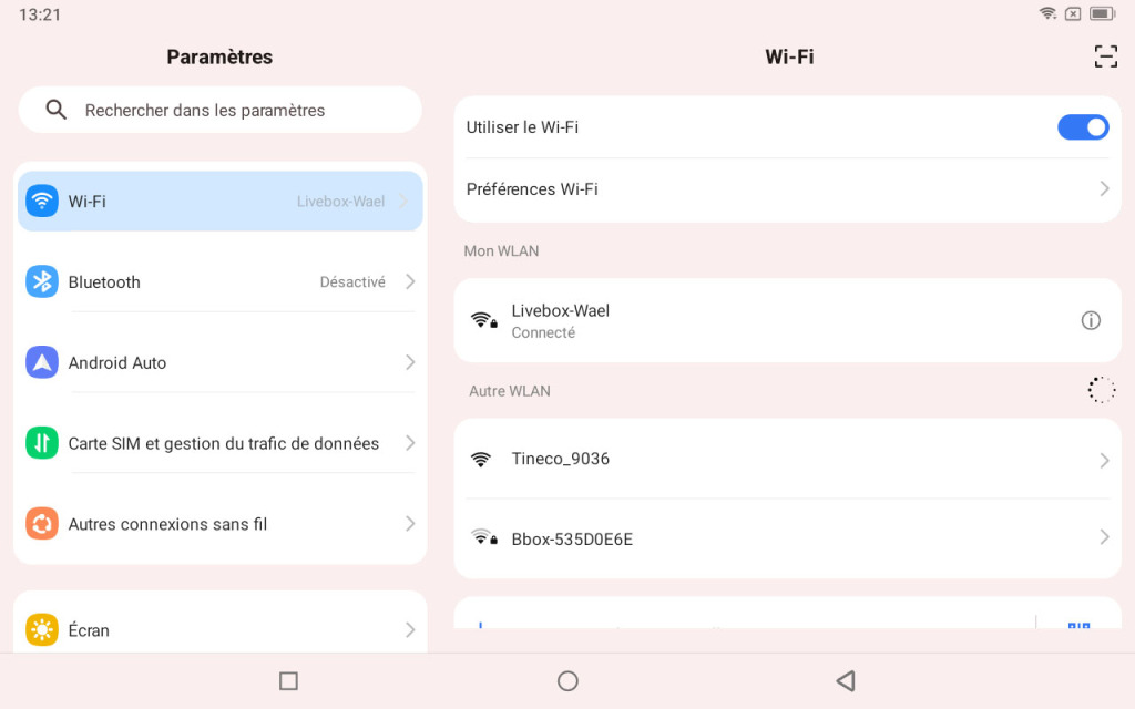 blackview tab 80 gestion wifi