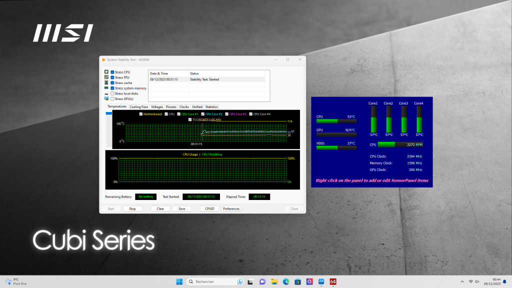stress aida 64 temperature