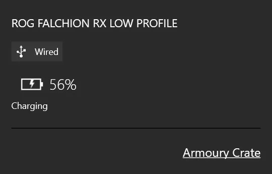 ASUS ROG Falchion RX Low Profil logiciel 17