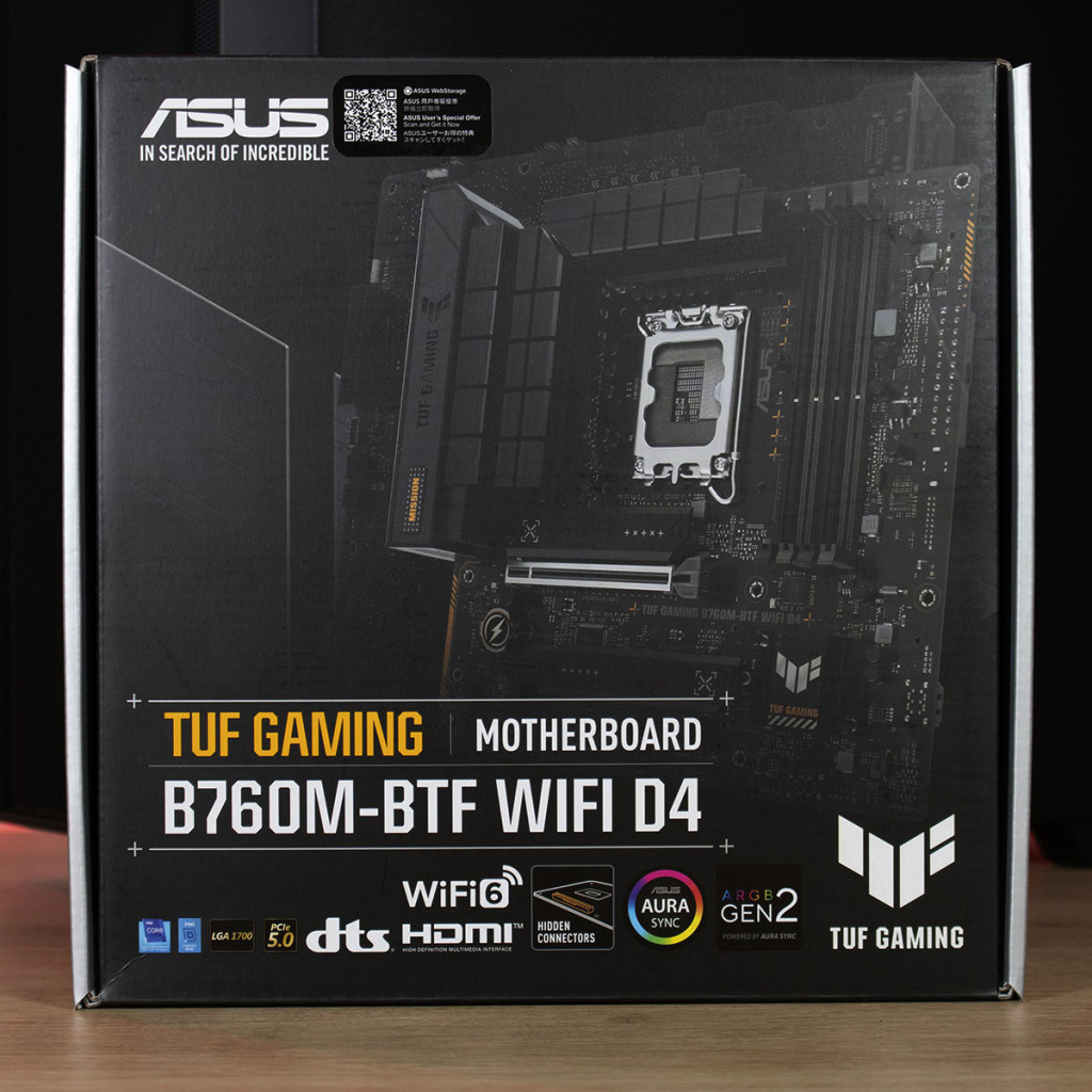 ASUS TUF Gaming B760M BTF WiFi D4 emballage 1