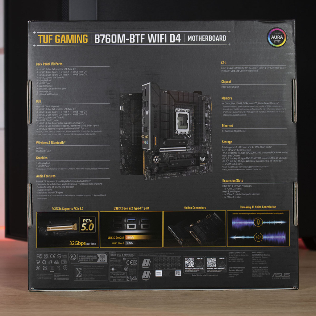 ASUS TUF Gaming B760M BTF WiFi D4 emballage 2