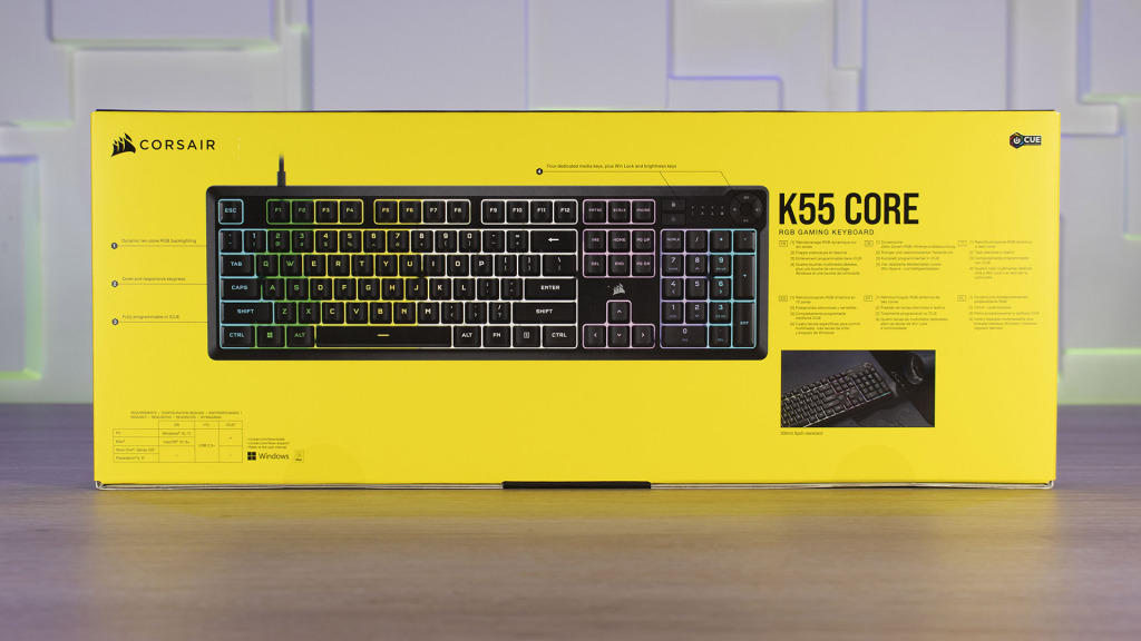 CORSAIR K55 Core emballage arrière