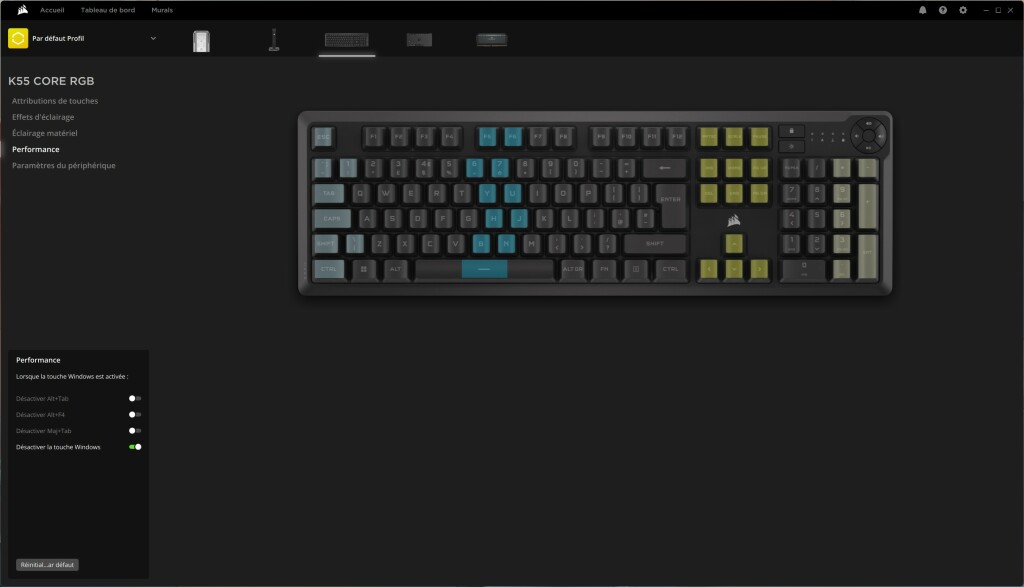 CORSAIR K55 Core logiciel 5