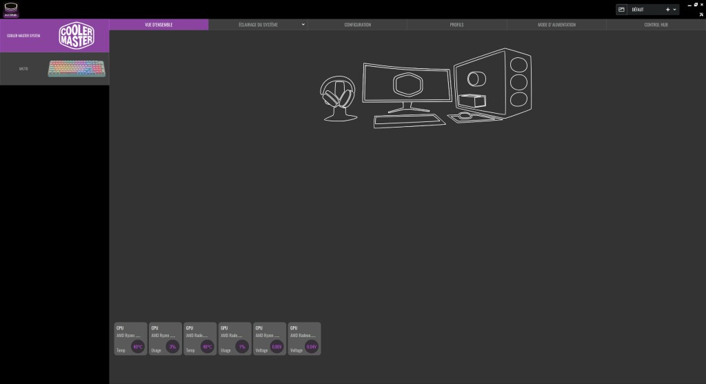 Cooler Master MK770 logiciel 1