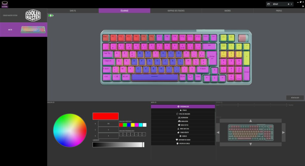 Cooler Master MK770 logiciel 3