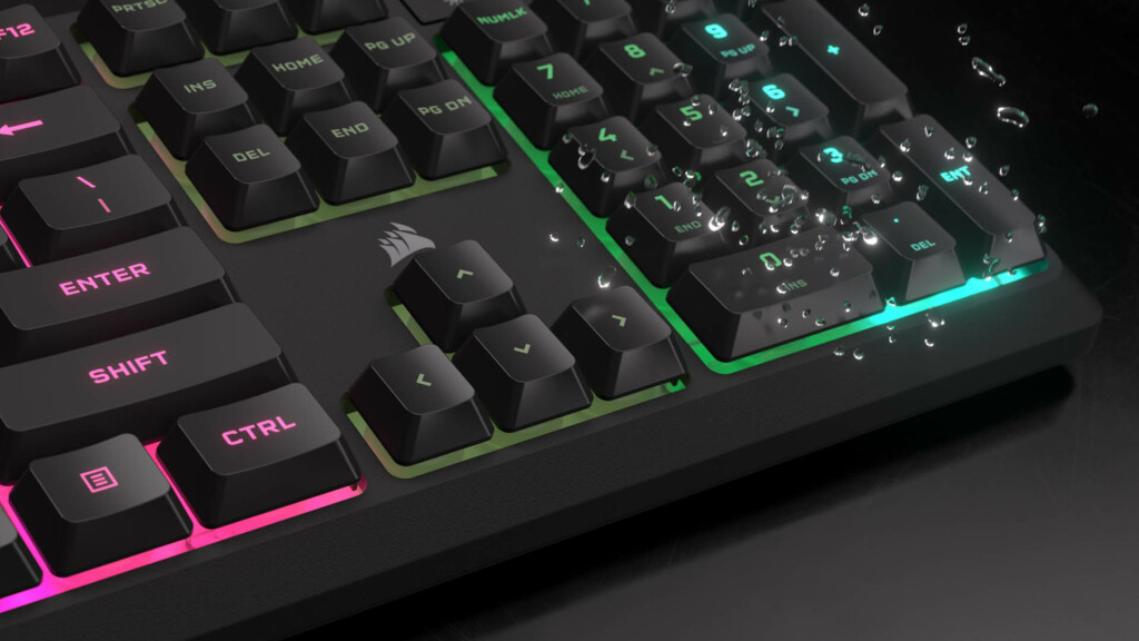CORSAIR lance le K55 CORE, le clavier pour enchaîner les victoires 4 Corsair K55 Core resistant éclaboussures