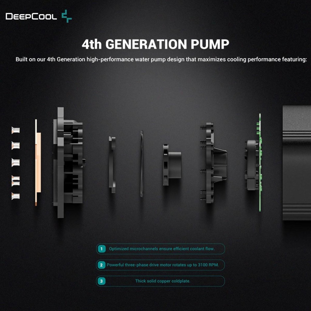 DeepCool LS520 720S ZERO DARK pompe