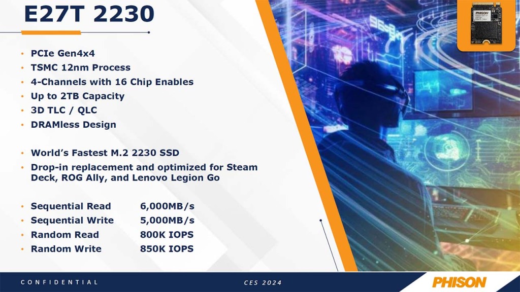 Phison E27T 2230 SSD PCIE 4 0