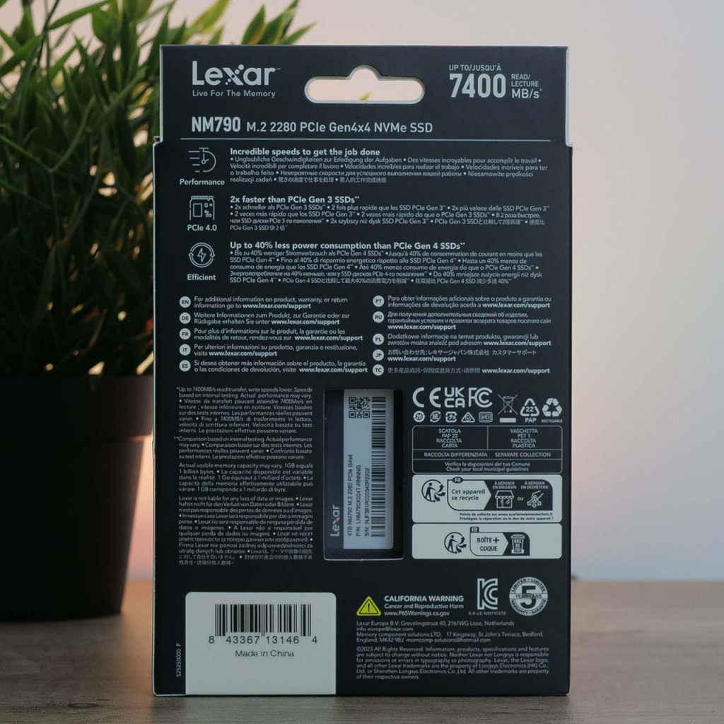 lexar nm790 4 to emballage dos