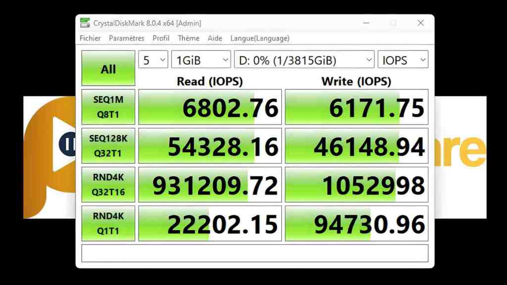 lexar ssd nm790 4 to crystaldisk iops