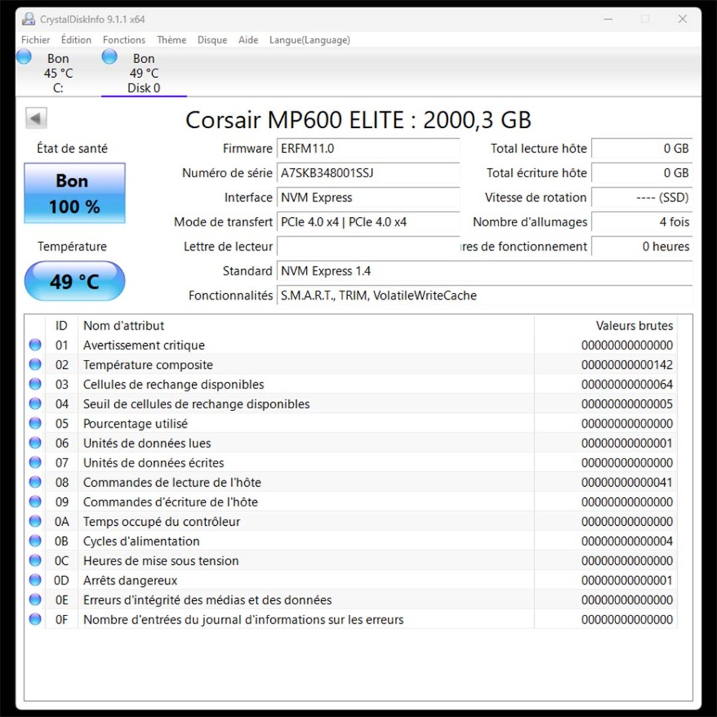 mp600 crystaldiskinfo