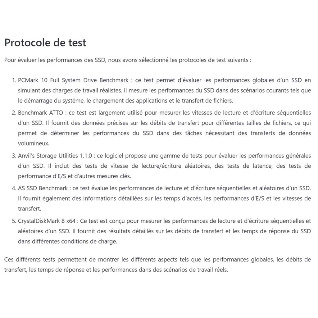 protocole de test
