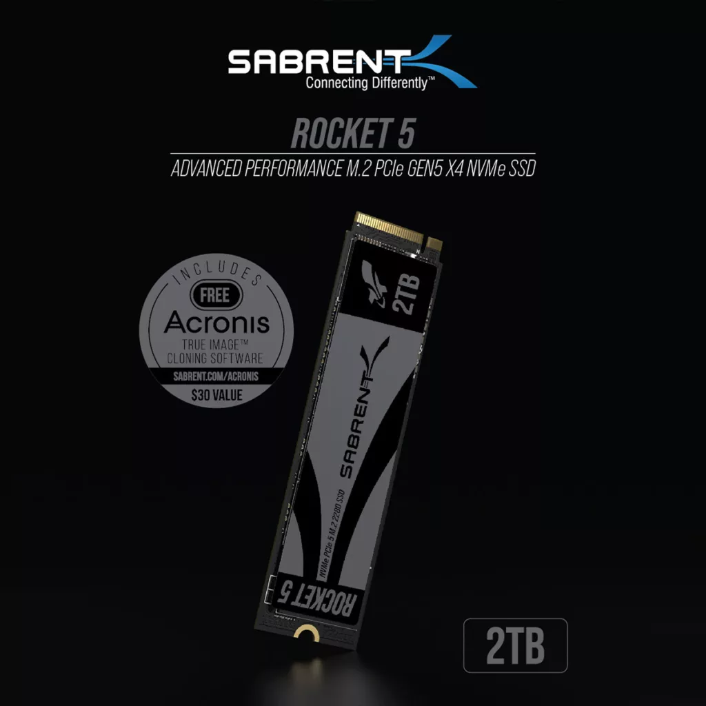 sabrent rocket 5 pcie 5 ssd 2tb pack