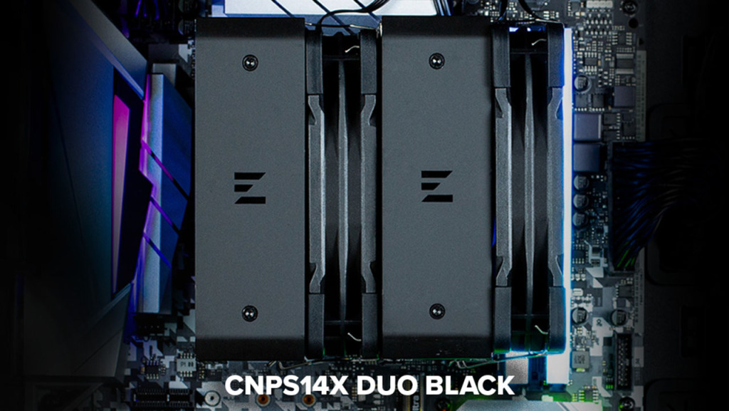 Zalman libère le CNPS14X DUO BLACK : Un ventirad imposant 2 zalman cnps14x duo black 02