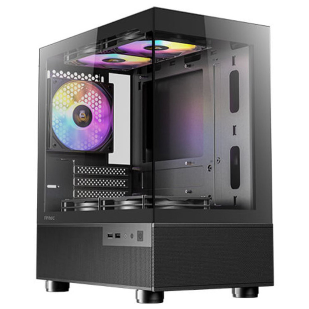 ANTEC CX200M RGB Elite : du verre trempé et cinq ventilateurs préinstallés 3 ANTEC CX200M RGB Elite noir