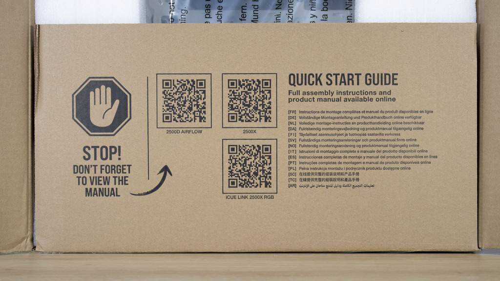 CORSAIR 2500X emballage notice