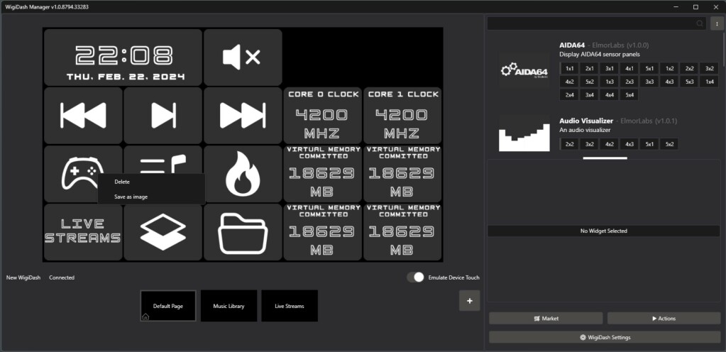 G.Skill Wigidash action tuiles