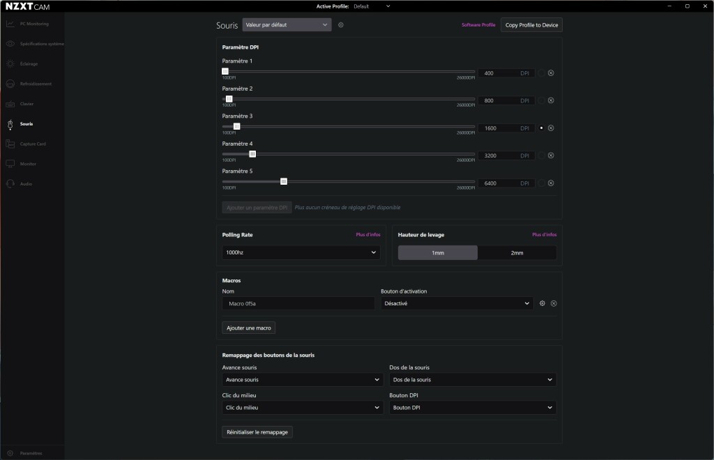 NZXT LIFT 2 logiciel 1