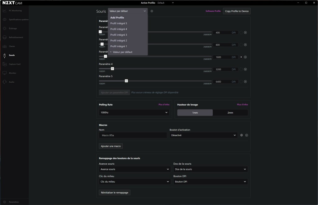 NZXT LIFT 2 logiciel 2