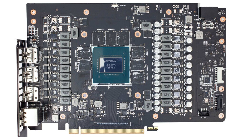 asus rog strix geforce rtx 4080 super oc pcb face