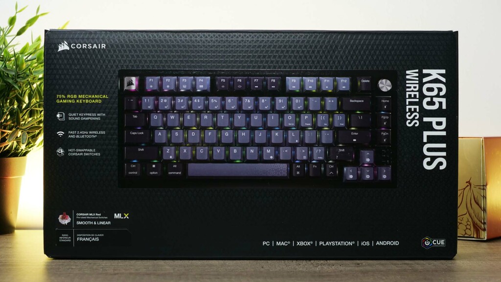 corsair k65 plus wireless emballage