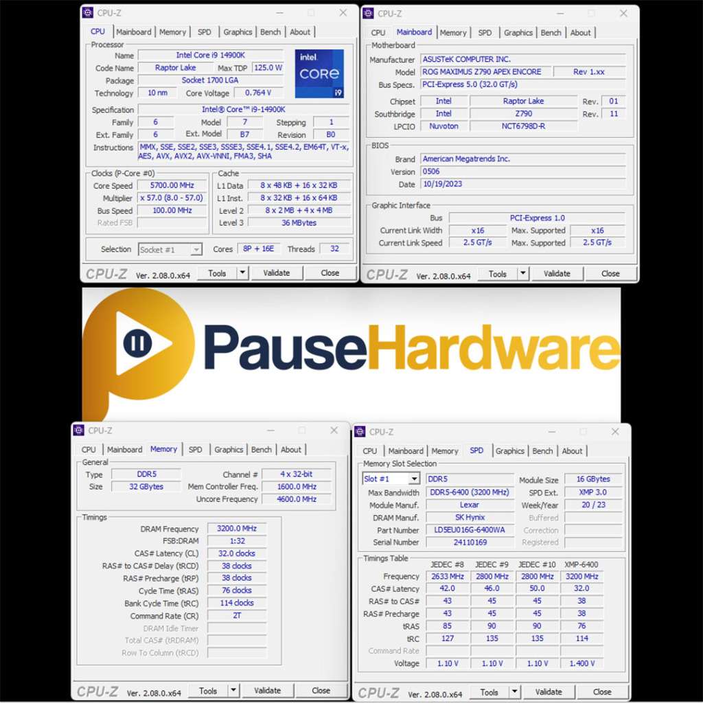 lexar ares ddr5 6400 cpu z