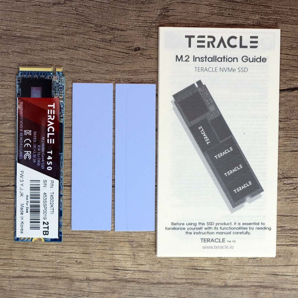 ssd pcie 4 teracle t450 emballage contenu