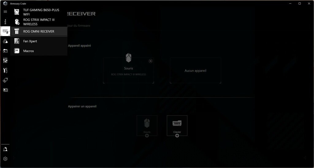ASUS ROG Strix Impact III Wireless Armory Crate dongle 1